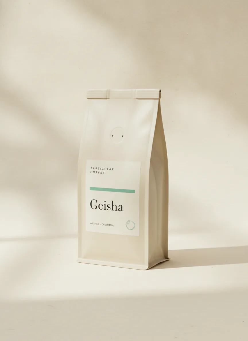 Geisha coffee label