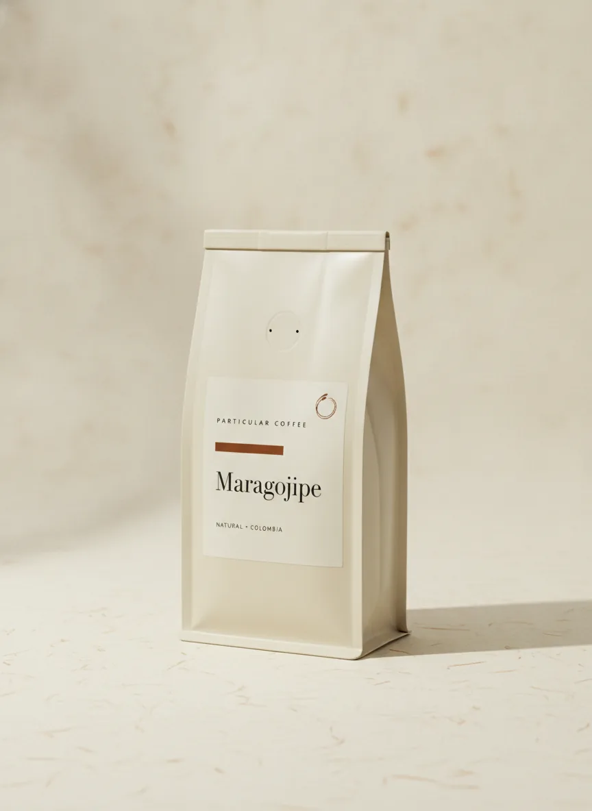 Maragojipe coffee label